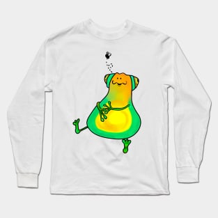 Cute, Colorful Frog and Fly Long Sleeve T-Shirt